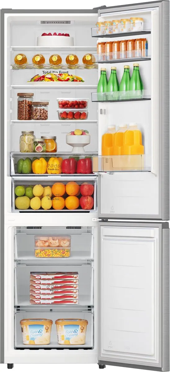 Hisense RB440N4ACC Koelvriescombinatie 336L - NoFrost - 35dB - RVS look