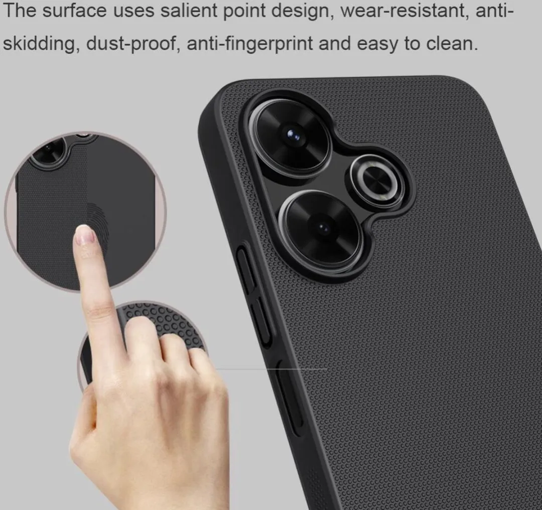Nillkin Super Frosted Shield Hoesje Xiaomi Redmi 13 4G - Zwart - afbeelding 6 van 6