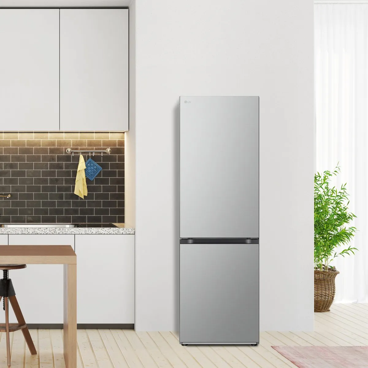 LG GBBS322BPY Koel-vriescombinatie 465L - Zilver