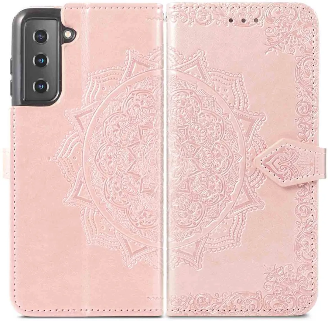 Imoshion Hoesje Samsung Galaxy S22 Mandala Bookcase Rosé Goud