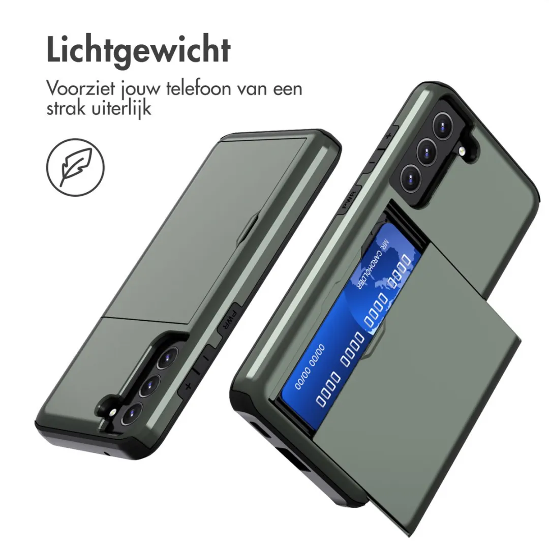 Imoshion Hoesje Samsung Galaxy S21 FE - Donkergroen - 2 Pasjes