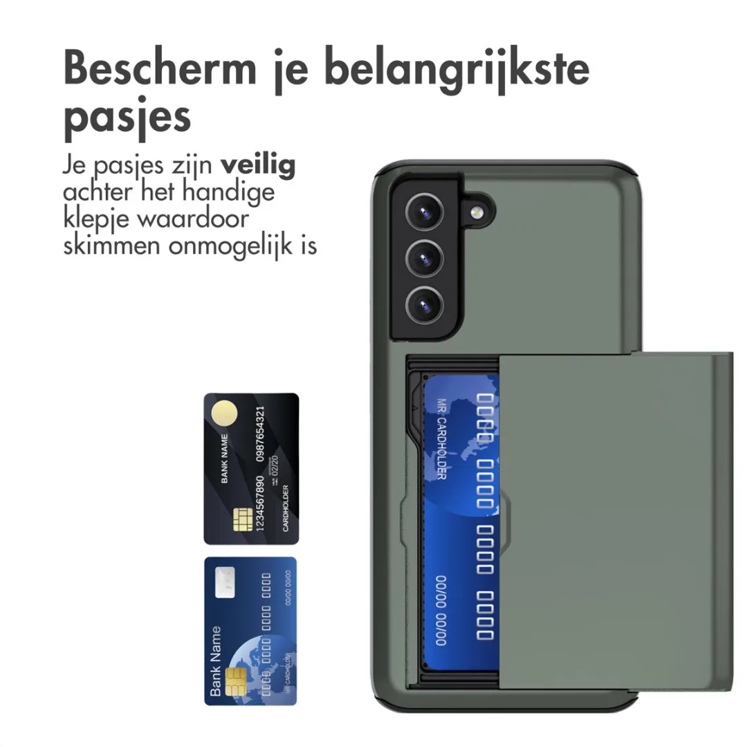 Imoshion Hoesje Samsung Galaxy S21 FE - Donkergroen - 2 Pasjes