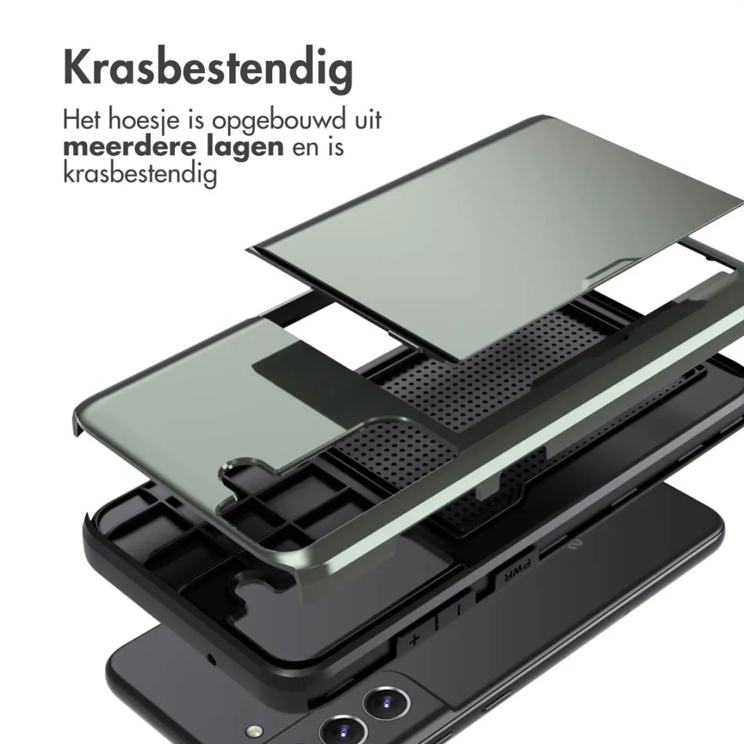 Imoshion Hoesje Samsung Galaxy S21 FE - Donkergroen - 2 Pasjes