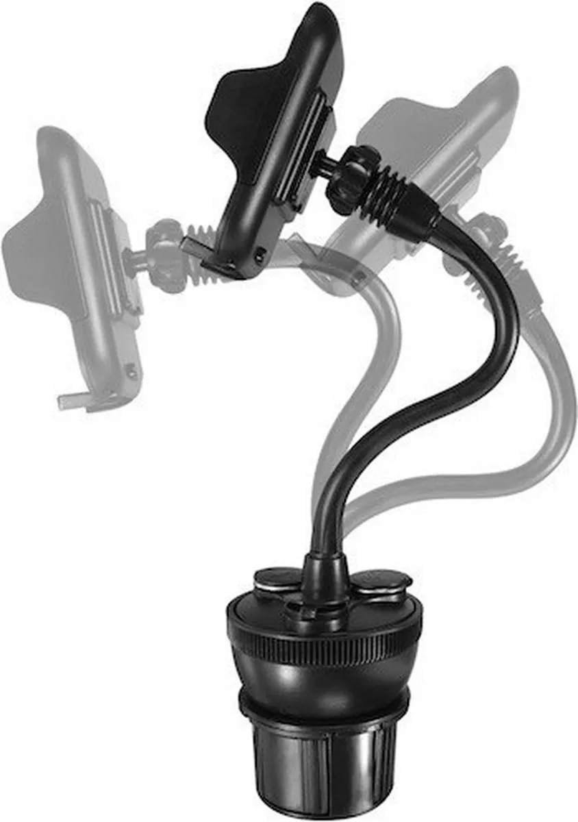 Macally MCUPPOWER Autohouder 21W USB - 2x USB-A - Zwart - afbeelding 6 van 6
