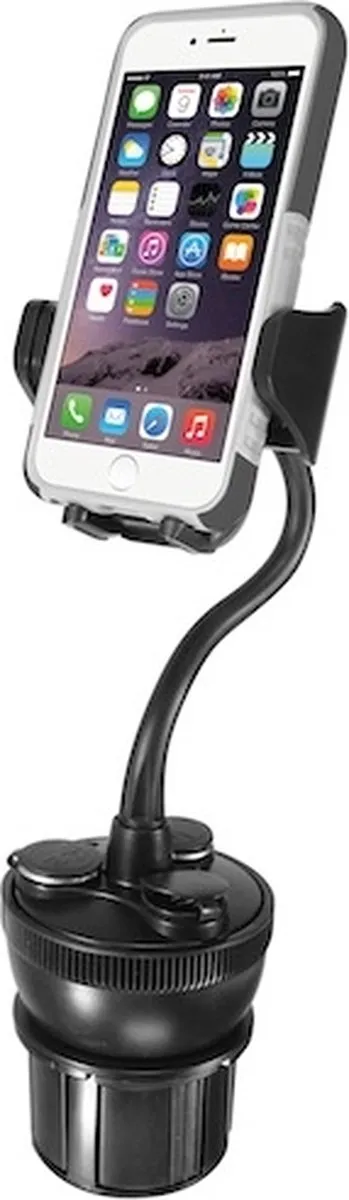 Macally MCUPPOWER Autohouder 21W USB - 2x USB-A - Zwart