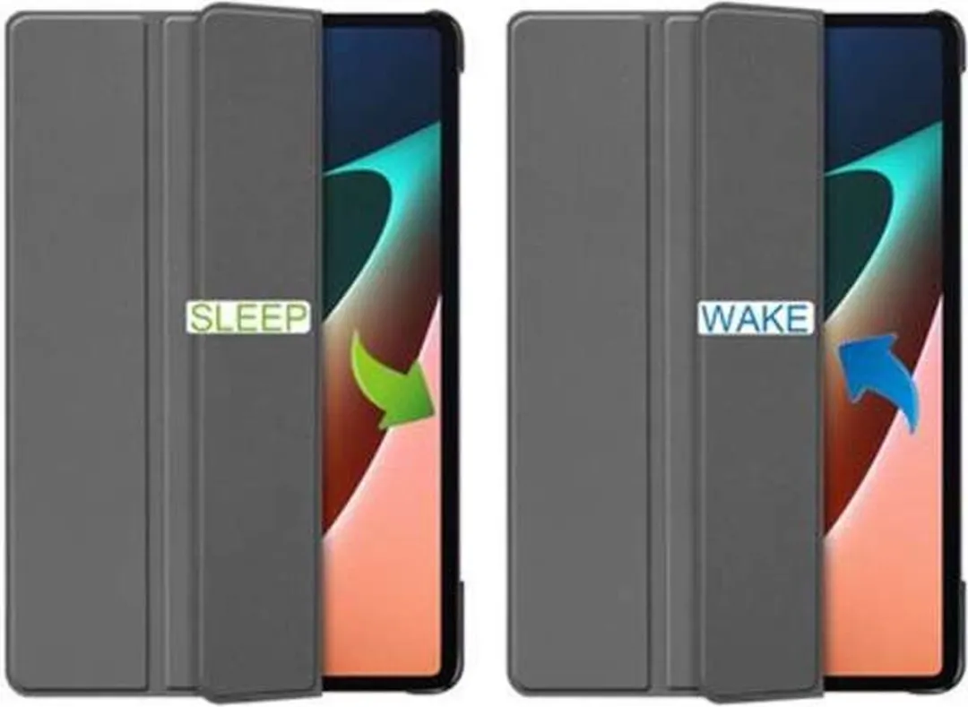 Just in Case Cazy Tablethoes Xiaomi Pad 5 - TriFold Bookcase 4539765 - Grijs