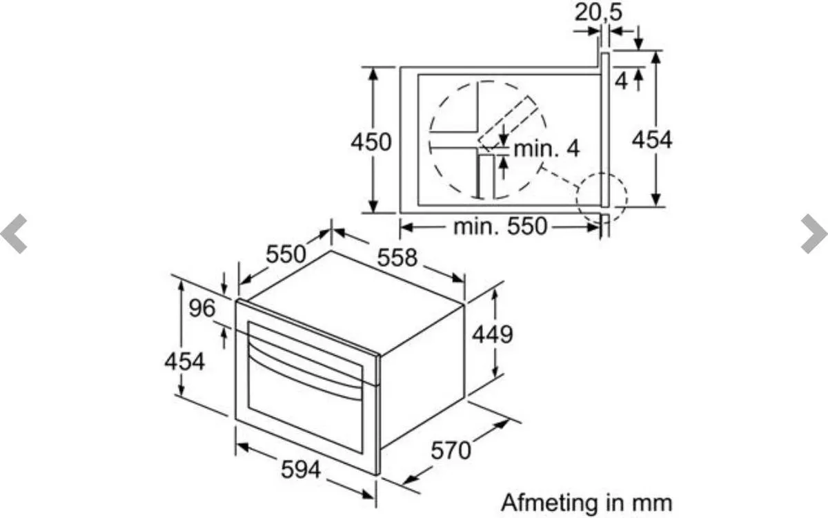 Bosch CMA585GS0 Inbouw Combi-Magnetron 900W - Roestvrijstaal