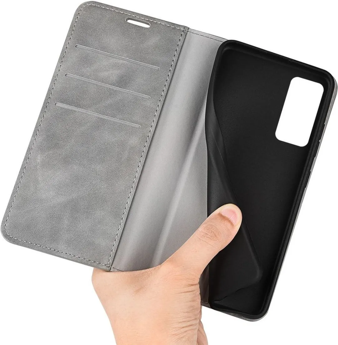 Just in Case Cazy Hoesje Xiaomi 12/12X - 4 Pasjes - Grijs