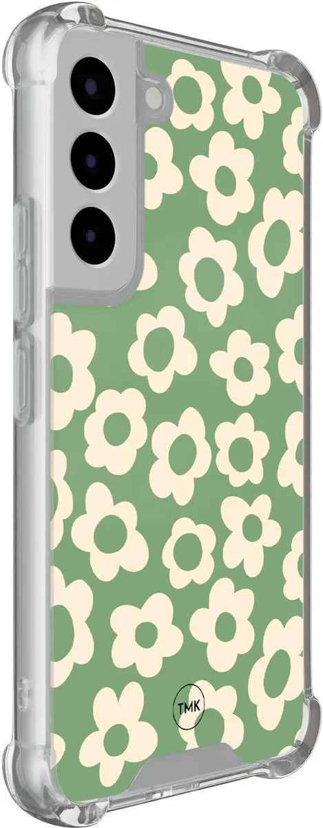 Casevibes S/S22/S/028 Hoesje Samsung Galaxy S22 - Schokbestendig - Bloemen - Groen