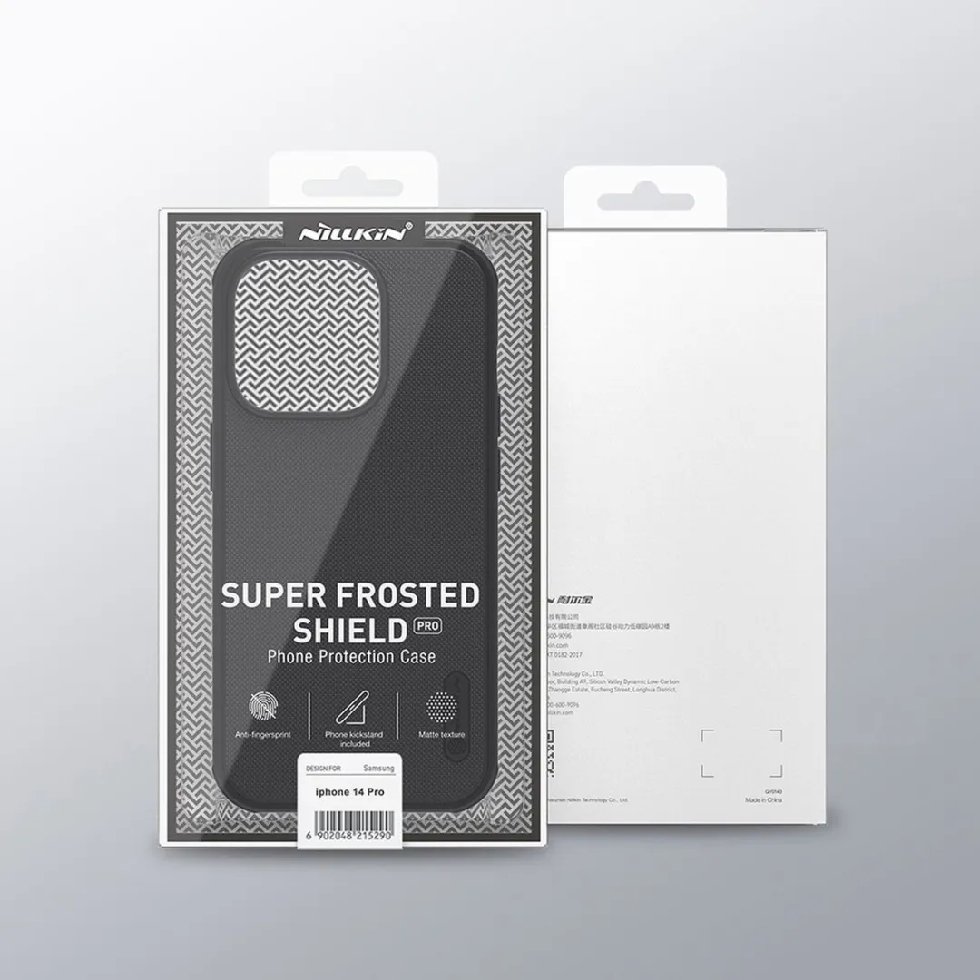Nillkin Super Frosted Shield Hoesje iPhone 14 Pro - Zwart