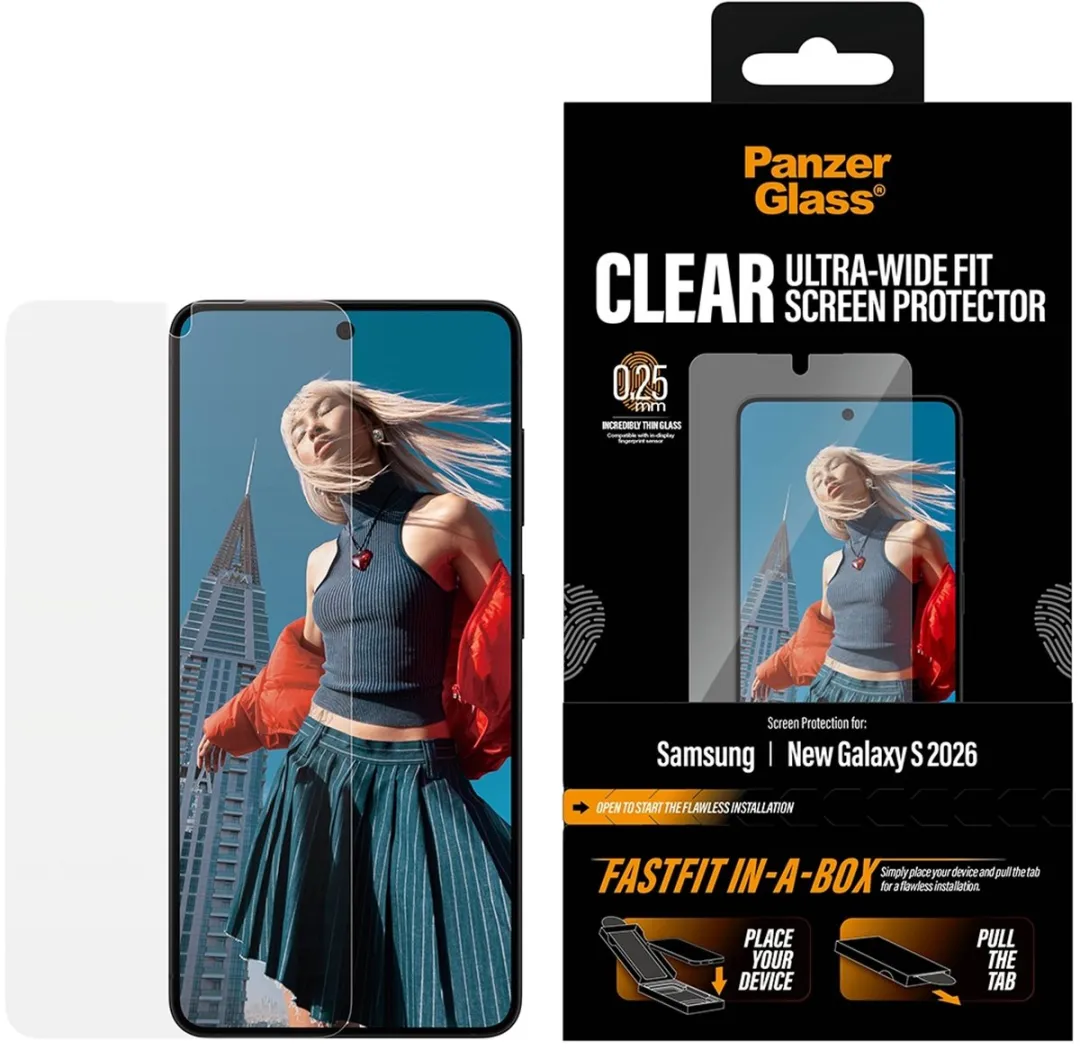 PanzerGlass Ultra-Wide Fit Screenprotector PG17676 - Samsung Galaxy S26
