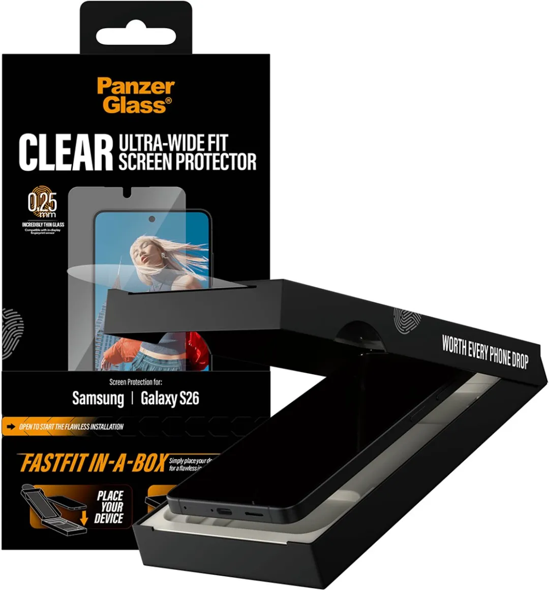 PanzerGlass Ultra-Wide Fit Screenprotector PG17676 - Samsung Galaxy S26