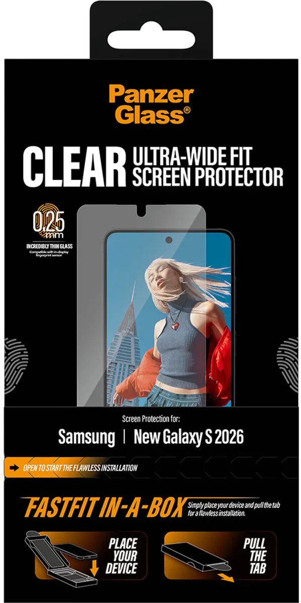 PanzerGlass Ultra-Wide Fit Screenprotector PG17676 - Samsung Galaxy S26