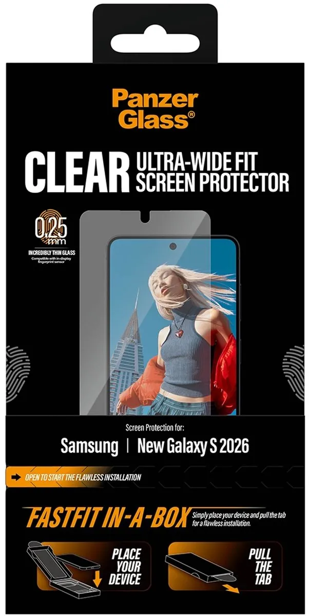 PanzerGlass Ultra-Wide Fit Screenprotector PG17676 - Samsung Galaxy S26