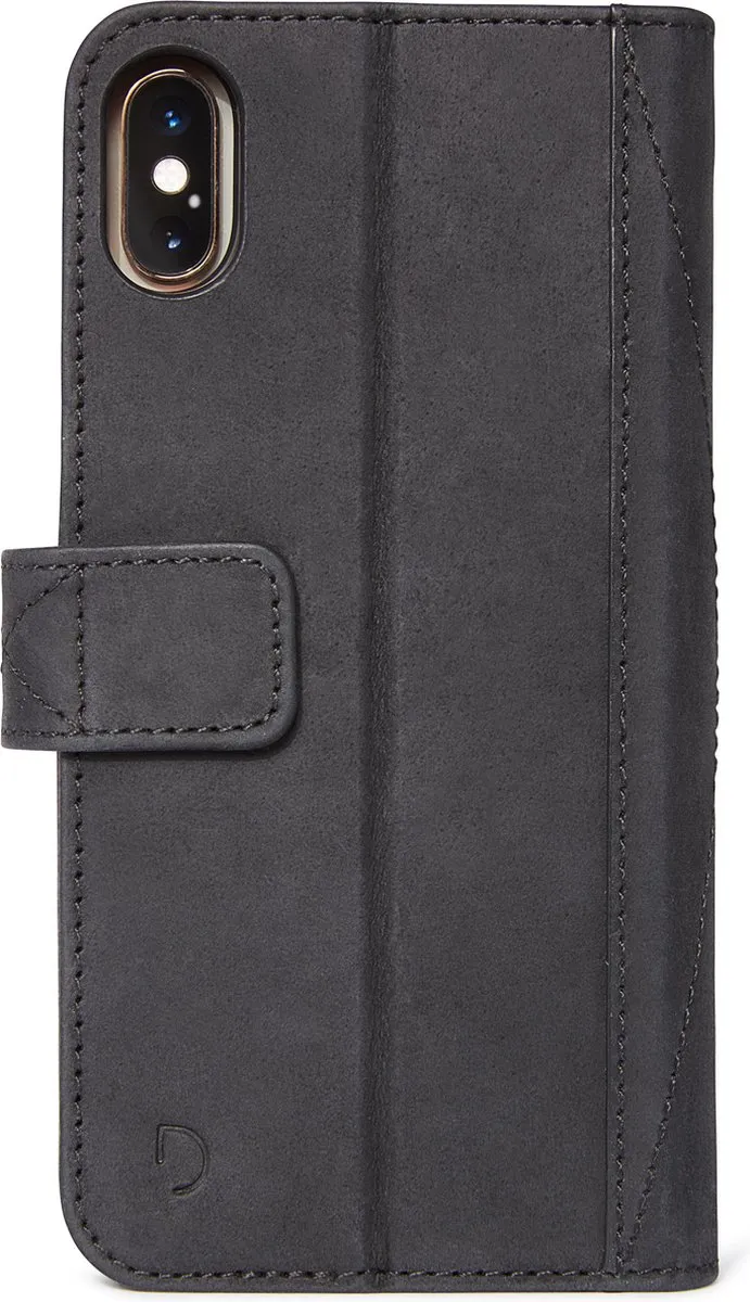 Decoded Leather Wallet voor iPhone Xs Max - Zwart