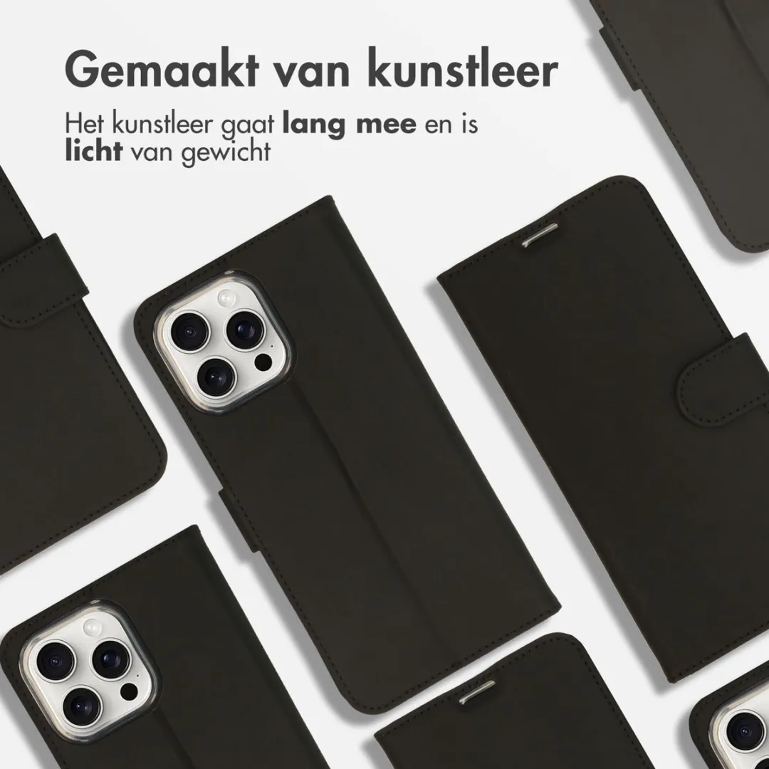 Accezz Hoesje iPhone 16 Pro Wallet - Zwart