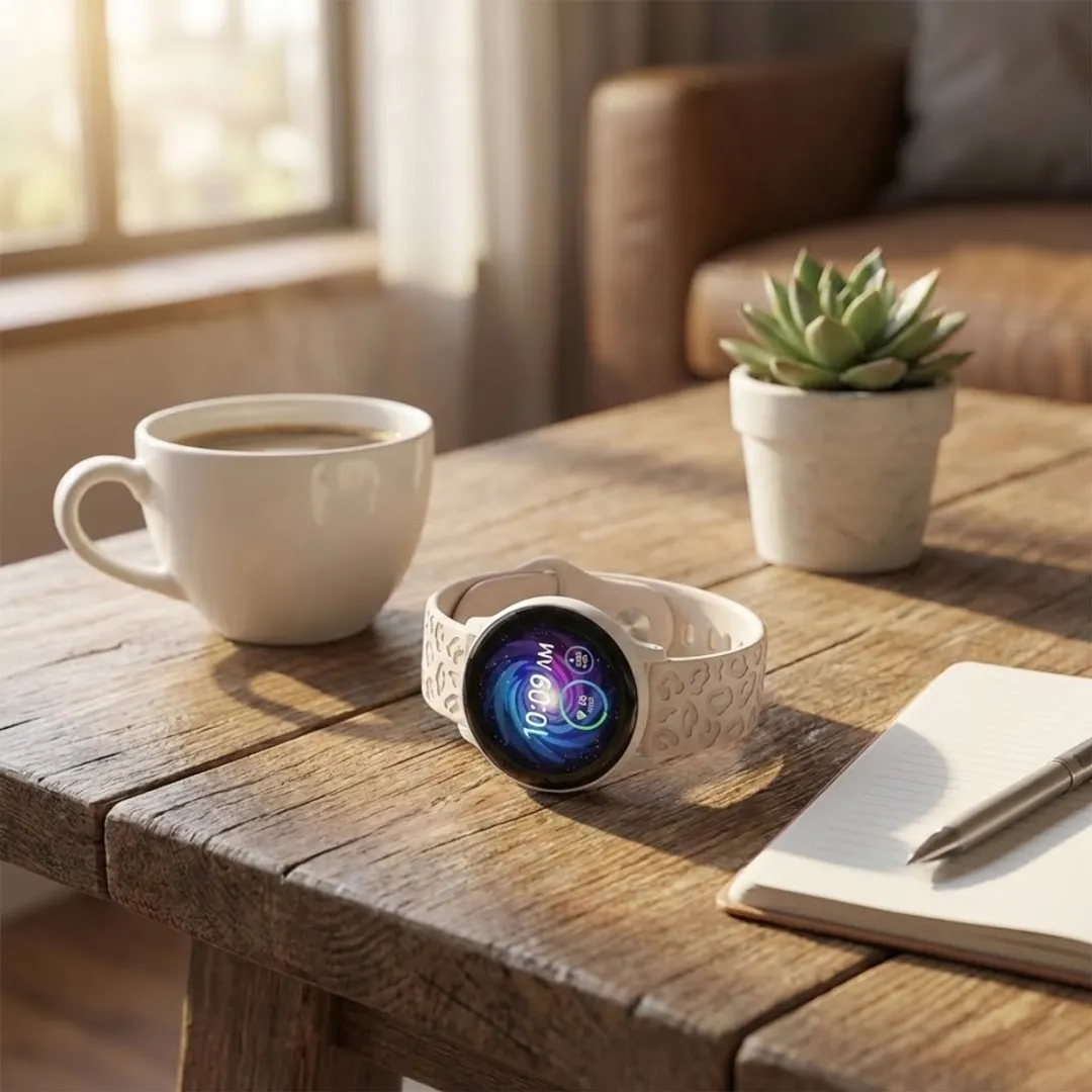 NUVEX Zandkleurig Silicone Horlogebandje 20mm - Smartwatch