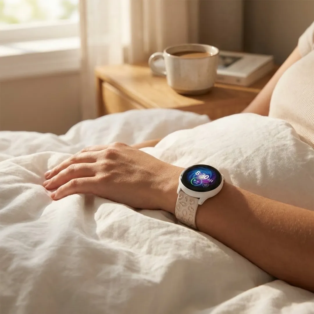 NUVEX Zandkleurig Silicone Horlogebandje 20mm - Smartwatch