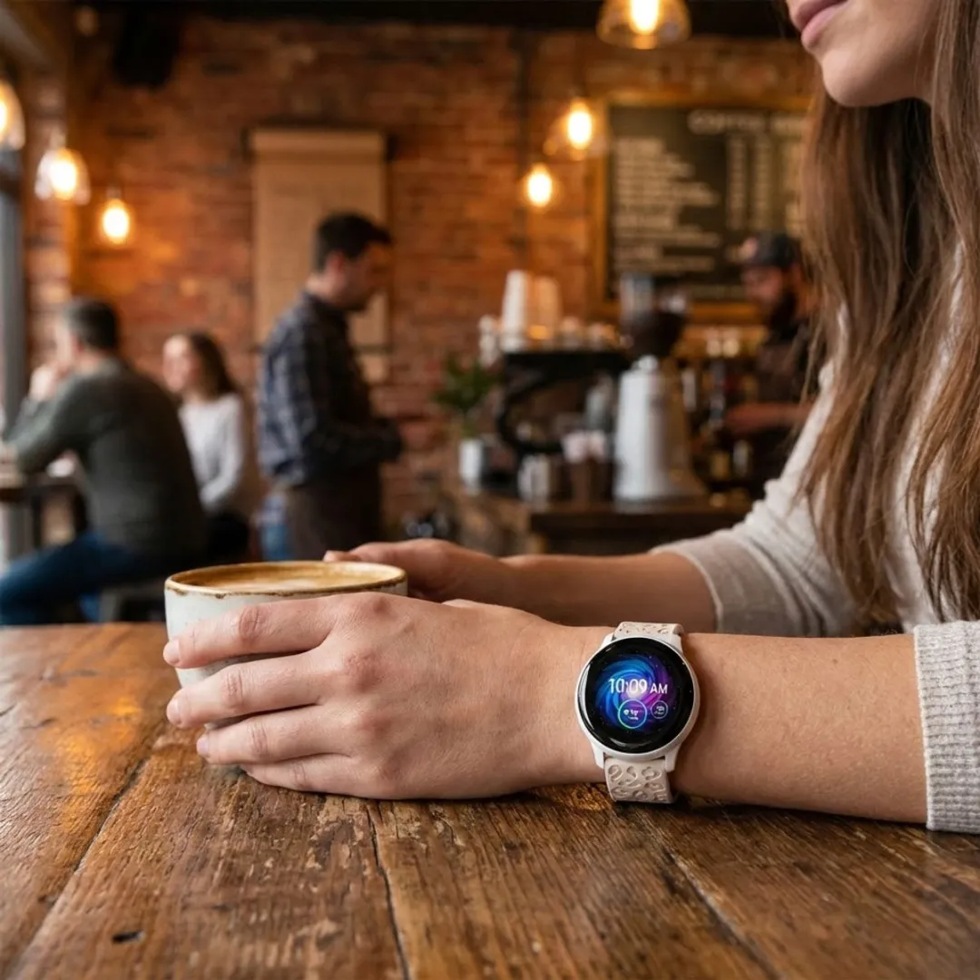 NUVEX Zandkleurig Silicone Horlogebandje 20mm - Smartwatch
