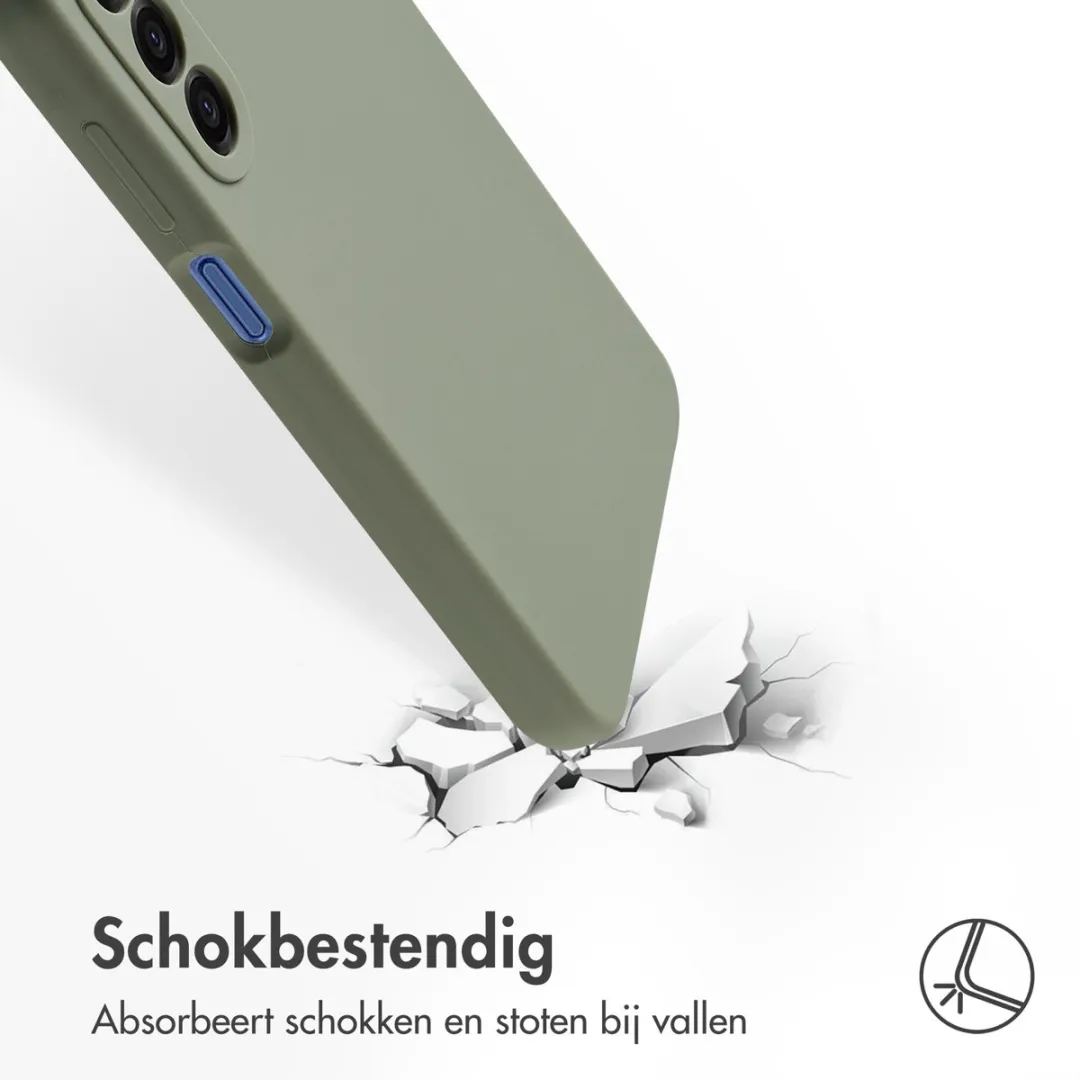 Accezz Hoesje Samsung Galaxy A17 - Liquid Silicone Groen - afbeelding 2 van 4