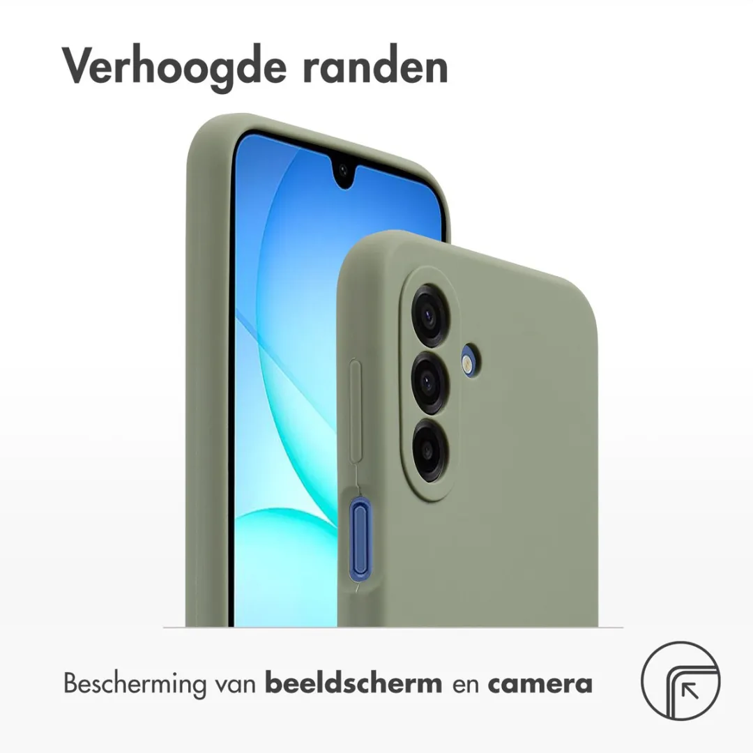 Accezz Hoesje Samsung Galaxy A17 - Liquid Silicone Groen - afbeelding 3 van 4