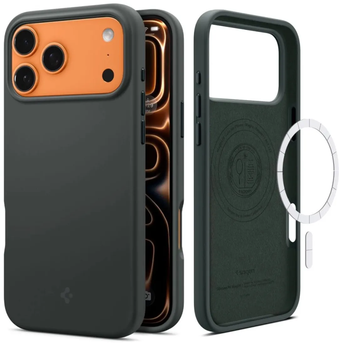 Spigen Siliconen Hoesje iPhone 17 Pro Max - Magsafe - Zwart