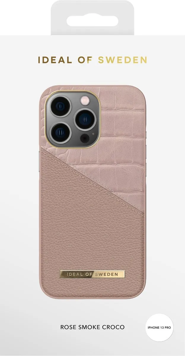 iDeal of Sweden iPhone 13 Pro Fashion Case Rose Smoke Croco - afbeelding 2 van 6