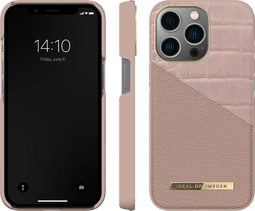 iDeal of Sweden iPhone 13 Pro Fashion Case Rose Smoke Croco - afbeelding 5 van 6
