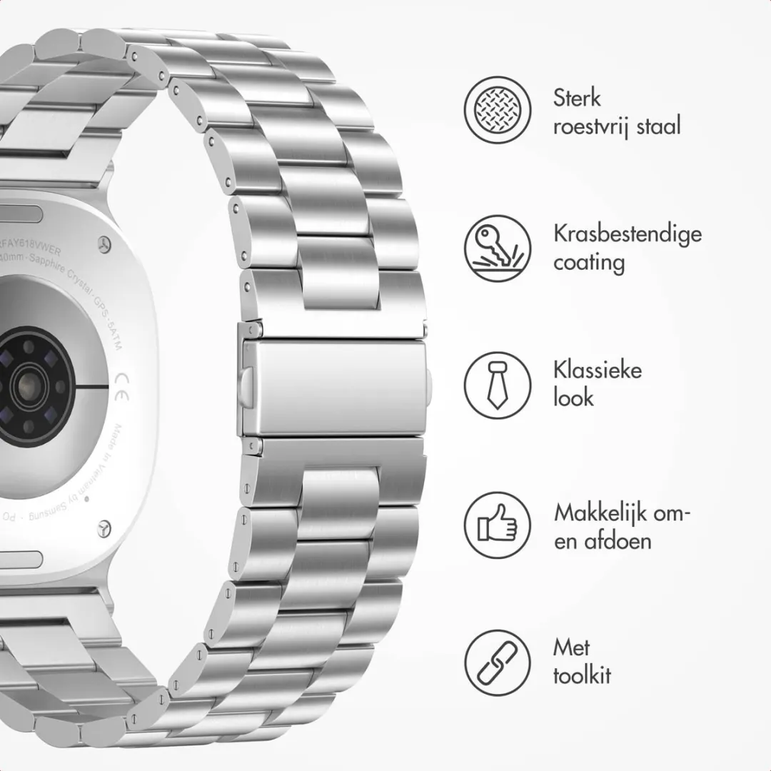 Imoshion Stalen Bandje Samsung Galaxy Watch 8 - Zilver