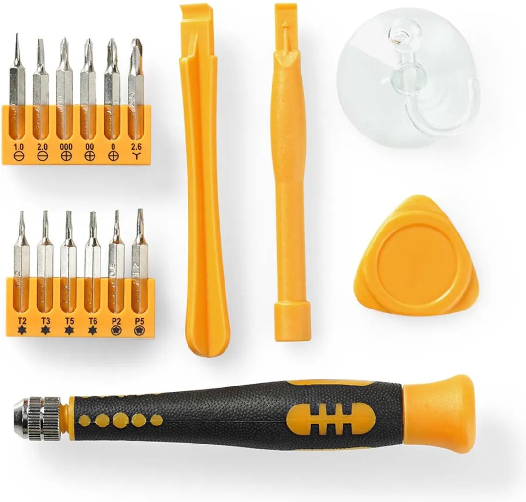 Nedis CSTS10017 Telefoon/Tablet Reparatieset 17-in-1 - Geel