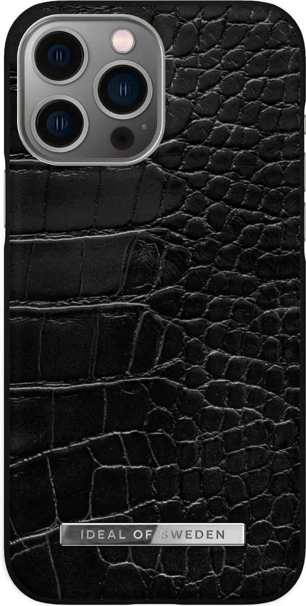iDeal of Sweden Atelier Case iPhone 13 Pro Max Neo Noir Croco Silver - IDACSS22-I2167-306 - afbeelding 4 van 6