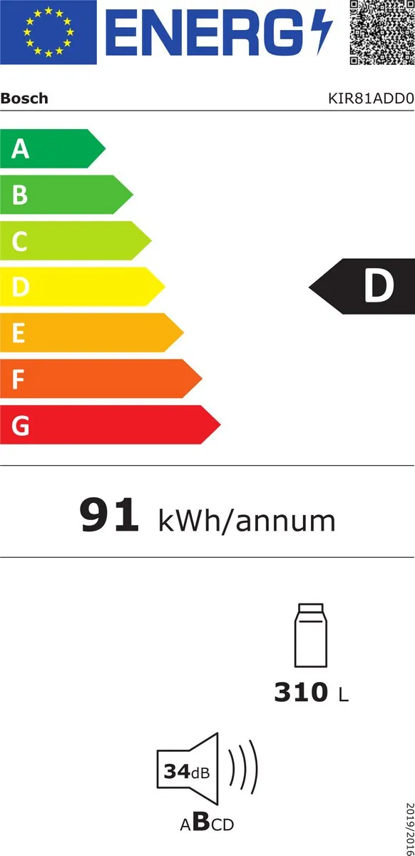 Bosch Serie 6 KIR81ADD0 Vrijstaande Koelkast 310L - 2 Zones