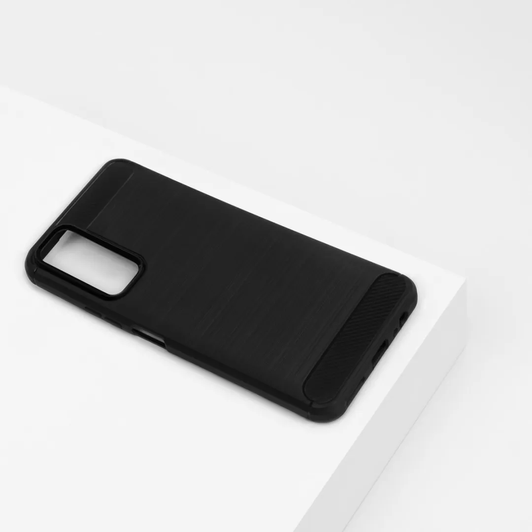 BMAX Carbon Hoesje Huawei P Smart 2021 - Zwart