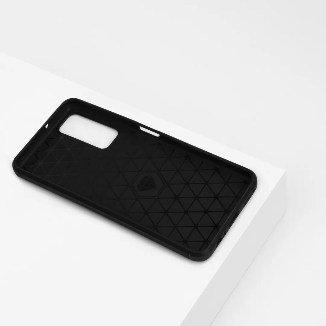 BMAX Carbon Hoesje Huawei P Smart 2021 - Zwart
