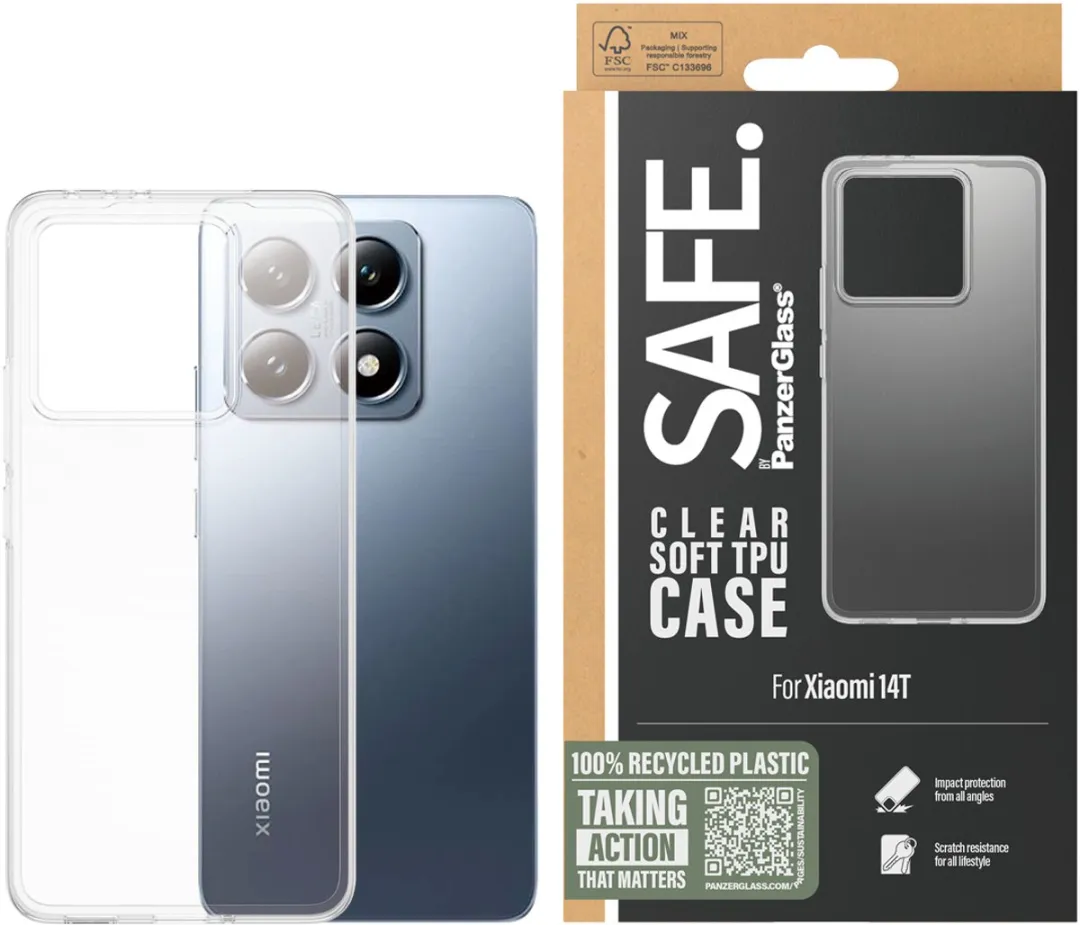 PanzerGlass SAFE. TPU Hoes Xiaomi Redmi Note 13 - Transparant - afbeelding 3 van 4