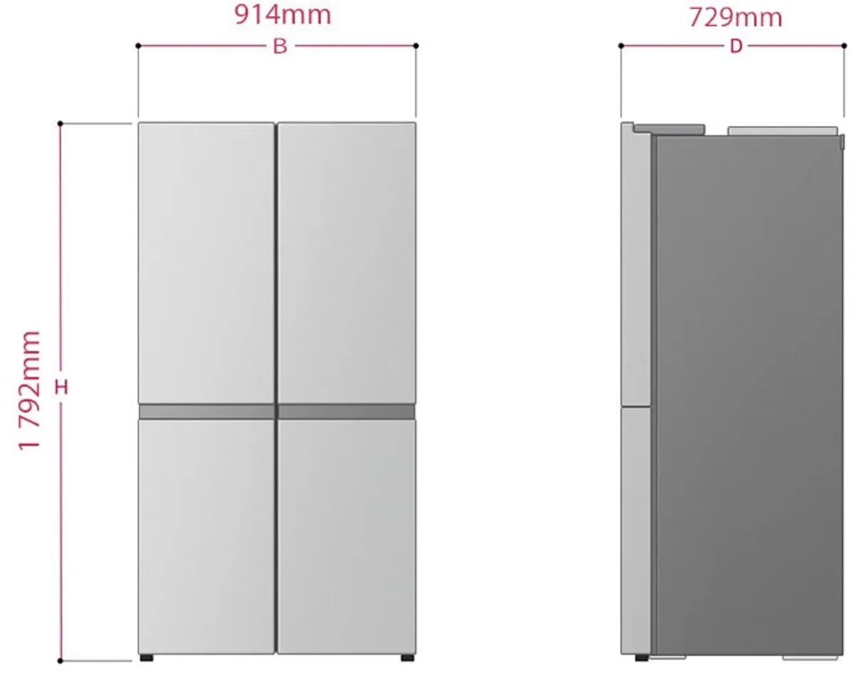 LG GML960EVBE Amerikaanse Koelkast - 641L - Zwart