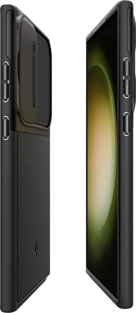 Spigen Optik Armor Hoesje Samsung Galaxy S23 Ultra - Zwart