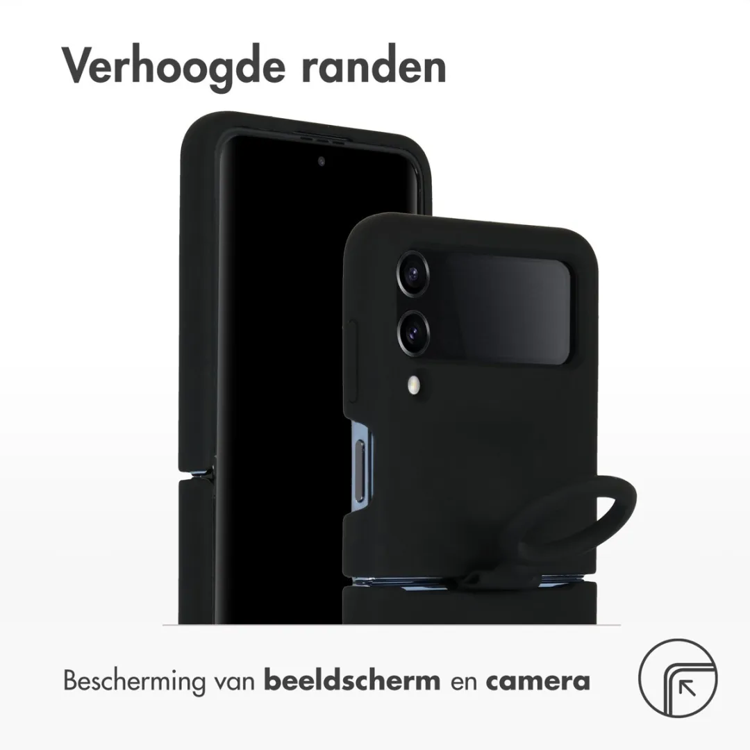 Accezz Hoesje Samsung Galaxy Z Flip 4 - Zwart