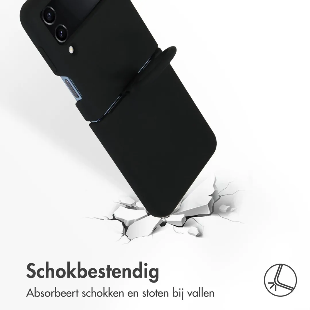 Accezz Hoesje Samsung Galaxy Z Flip 4 - Zwart