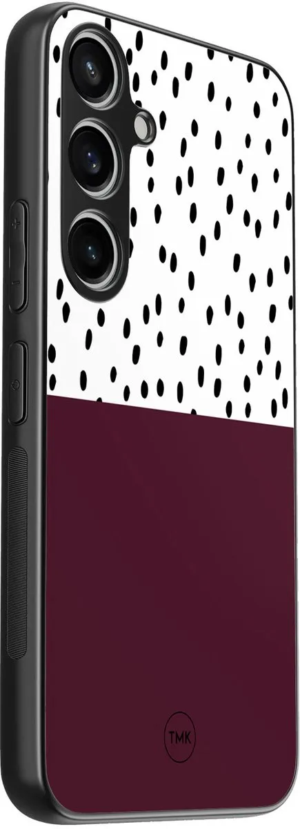 Casevibes Samsung Galaxy A35 Hoesje - Paars/Burgundy Dots - TPU