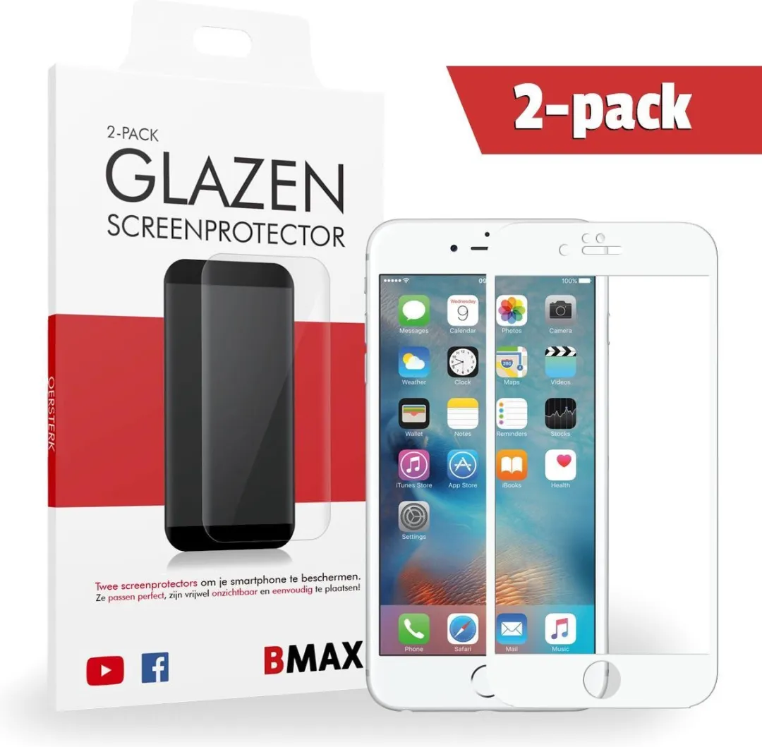 BMAX iPhone 7/8 Full Cover Glazen Screenprotector
