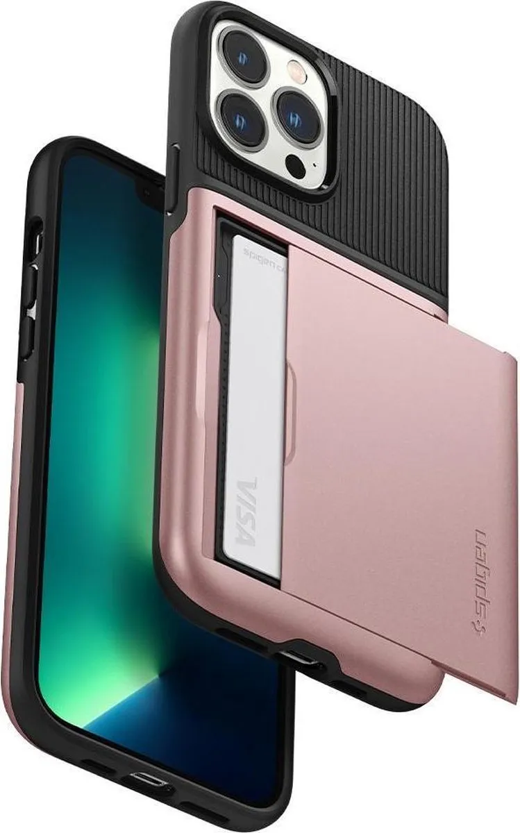 Spigen Slim Armor CS ACS03219 iPhone 13 Pro Max Hoesje - Roze Goud
