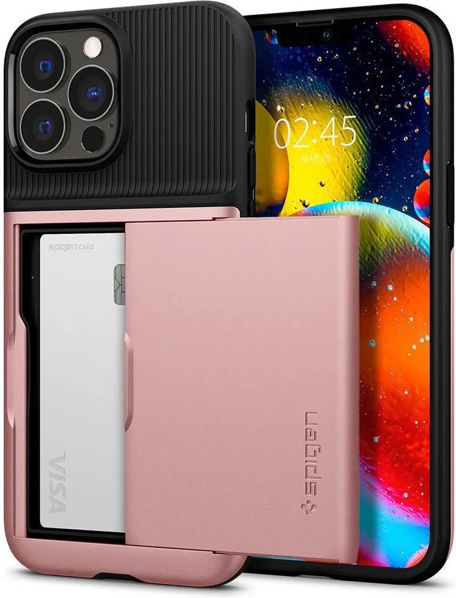 Spigen Slim Armor CS ACS03219 iPhone 13 Pro Max Hoesje - Roze Goud