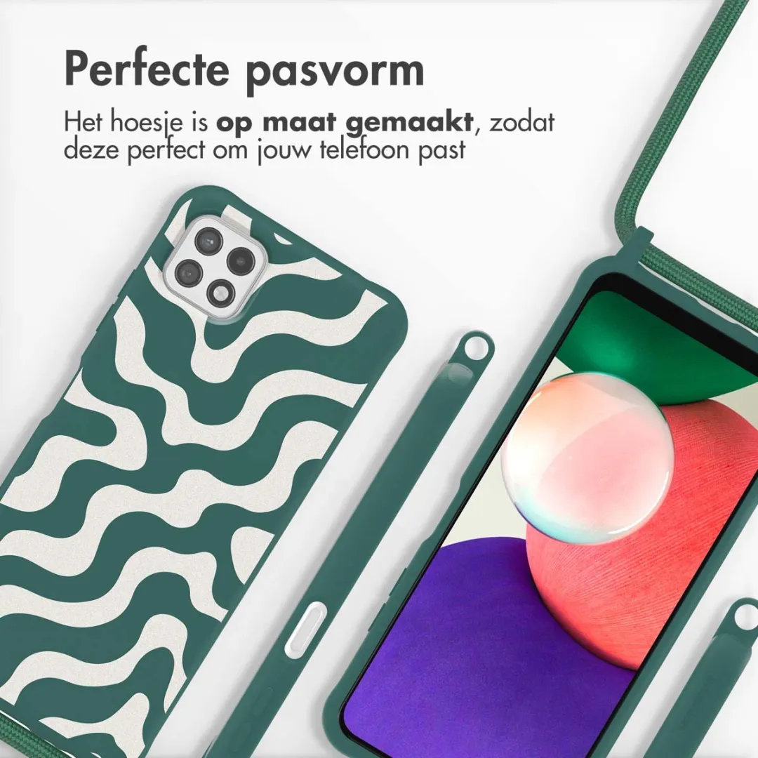 Imoshion Hoesje Samsung Galaxy A22 5G - Petrol Green Groovy - afbeelding 2 van 4