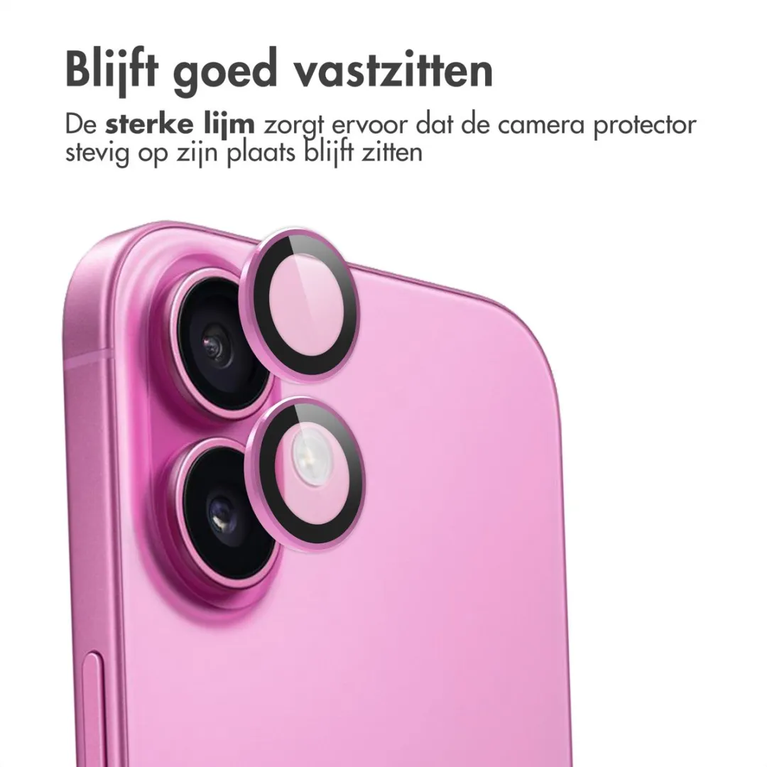 Imoshion Camera Lens Protector iPhone 16/Plus - 2 Stuks - Roze - afbeelding 3 van 6