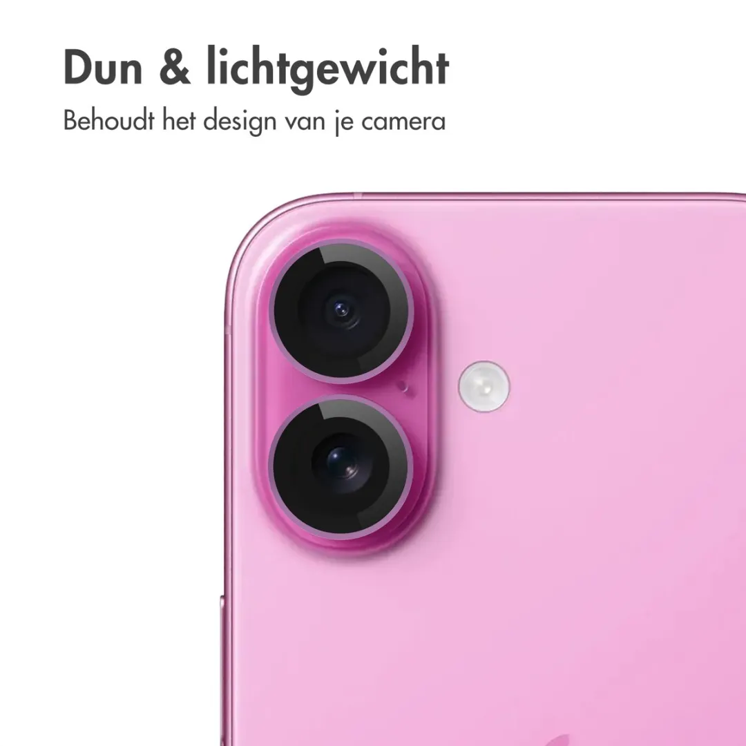 Imoshion Camera Lens Protector iPhone 16/Plus - 2 Stuks - Roze - afbeelding 5 van 6