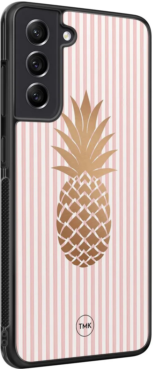 Casevibes Samsung Galaxy S21 FE Hoesje - Ananas Roze