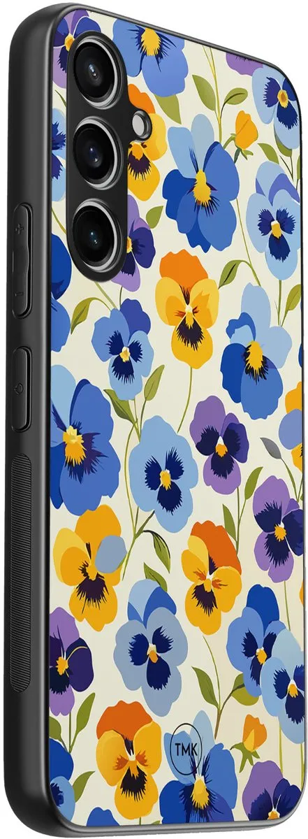 Casevibes S23FE/B/014 Hoesje Samsung Galaxy S23 FE - Paars/Viooltjesmix Bloemen