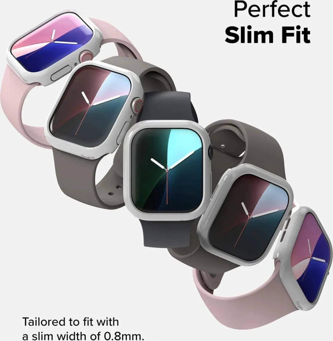 Ringke Slim Hoesje Apple Watch 10/11 46mm - 2 Stuks - Grijs/Transparant