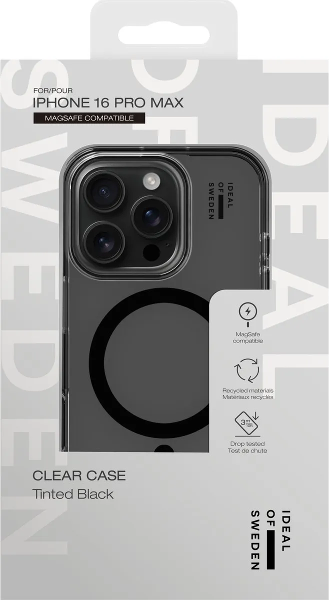 iDeal of Sweden Clear Case iPhone 16 Pro Max - MagSafe - Tinted Black